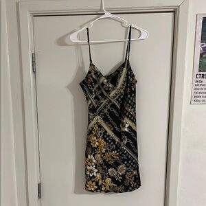 Princess Polly Gold Slip Mini Dress Spaghetti Strap Cocktail